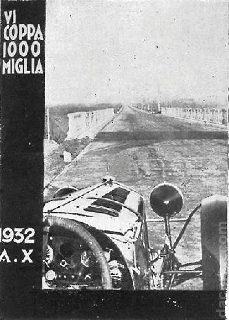 VI Coppa delle Mille Miglia held on 9 - 10 April 1932 at Piazza della Vittoria in Italy with twelve entries and results. Image for VI Coppa delle Mille Miglia