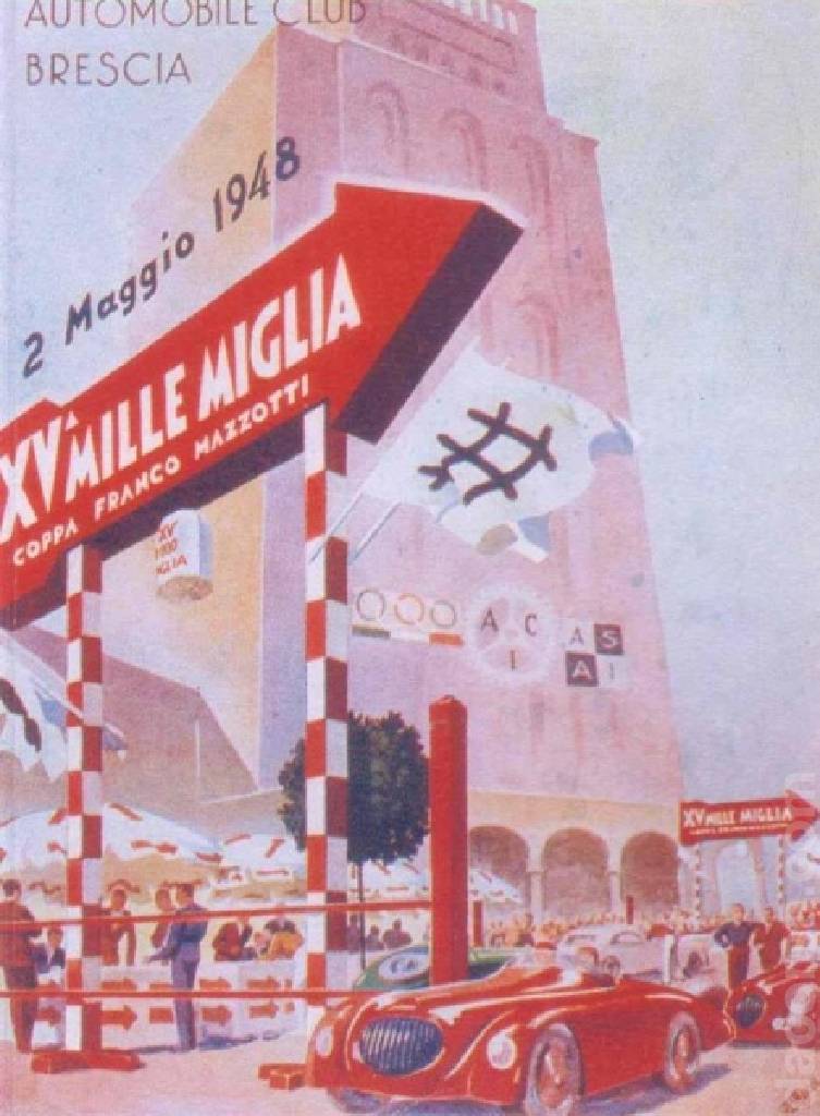 XV Mille Miglia Coppa ‘Franco Mazzotti’ held on 2 - 3 May 1948 at Piazza della Vittoria in Italy with seventeen entries and results. Image for XV Mille Miglia Coppa 'Franco Mazzotti'