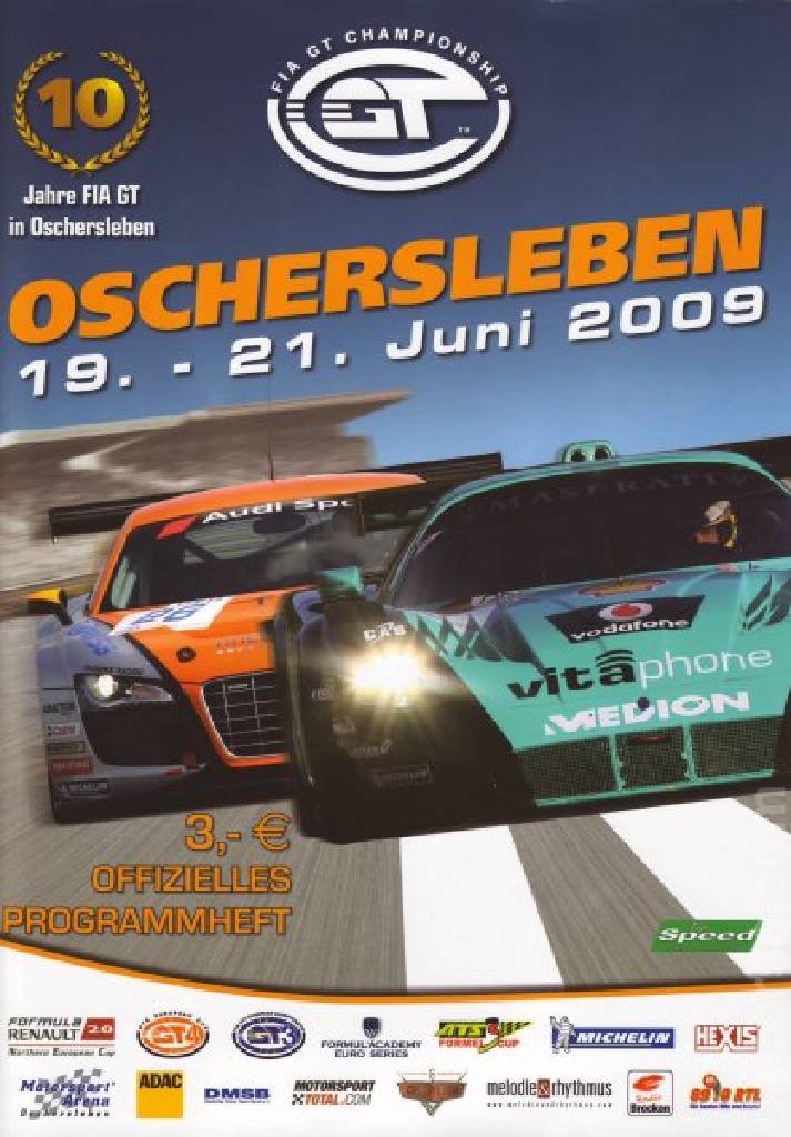Poster of10 years of Sports Cars at Oschersleben 2009, FIA GT Championship round 03, Germany, 19 - 21 June 2009 Poster of 10 years of Sports Cars at Oschersleben 2009, FIA GT Championship round 03, Germany, 19 - 21 June 2009
