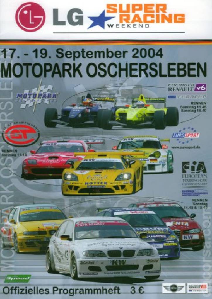 Poster ofFIA GT Championship Oschersleben 2004, Germany, 17 - 19 September 2004 Poster of FIA GT Championship Oschersleben 2004, Germany, 17 - 19 September 2004