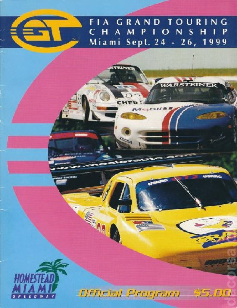 Poster ofHomestead 3 Hours 1999, FIA GT Championship round 08, United States, 24 - 26 September 1999 Poster of Homestead 3 Hours 1999, FIA GT Championship round 08, United States, 24 - 26 September 1999