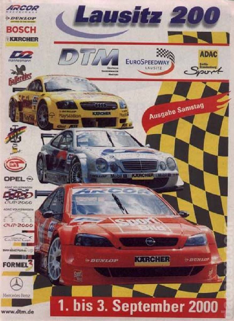 Poster ofLausitz 500km 2000, FIA GT Championship round 08, Germany, 1 - 3 September 2000 Poster of Lausitz 500km 2000, FIA GT Championship round 08, Germany, 1 - 3 September 2000