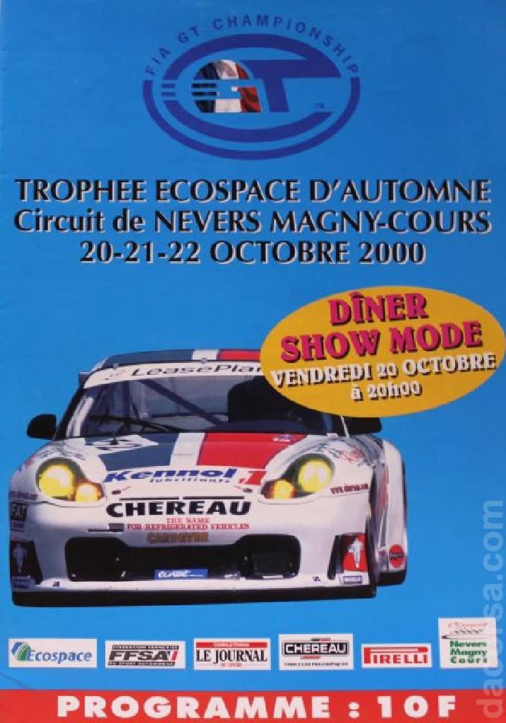 Poster ofMagny-Cours 500km 2000, FIA GT Championship round 10, France, 20 - 22 October 2000 Poster of Magny-Cours 500km 2000, FIA GT Championship round 10, France, 20 - 22 October 2000