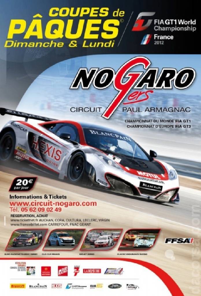 Poster of Coupes de Paques 2012, FIA GT3 European Championship round 01, France, 6 - 9 April 2012