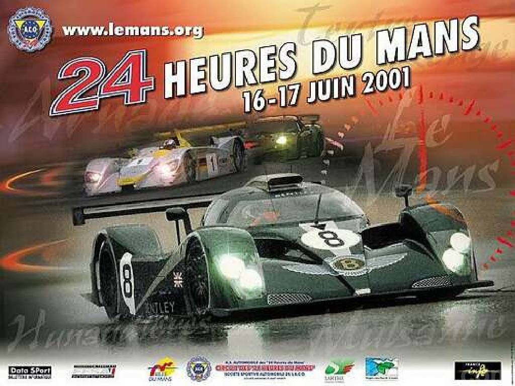 edition des 24 Heures du Mans held on 16 - 17 June 2001 at Circuit de la Sarthe in France with fourty eight entries and results.
Image for 69. edition des 24 Heures du Mans