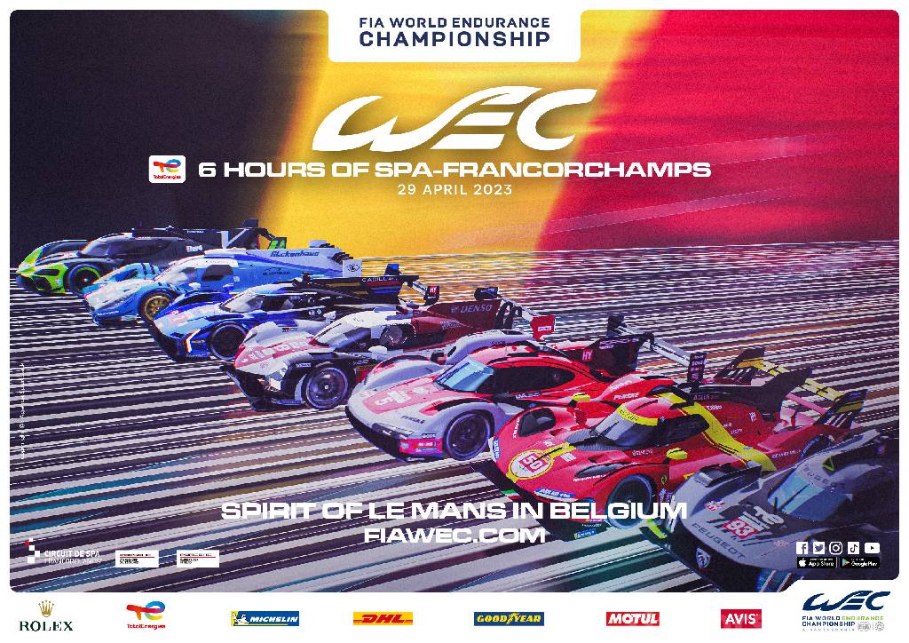 Poster of6 Hours of Spa-Francorchamps 2023, FIA World Endurance Championship round 03, Belgium, 29 April 2023 Poster of 6 Hours of Spa-Francorchamps 2023, FIA World Endurance Championship round 03, Belgium, 29 April 2023