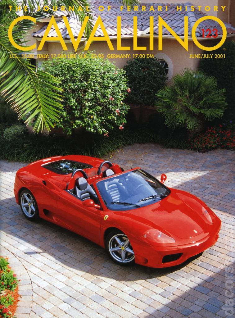 Cavallino Magazine issue 123 contains fifteen articles in american english bound softcover for June / July 2001. Image for Cavallino Magazine issue 123