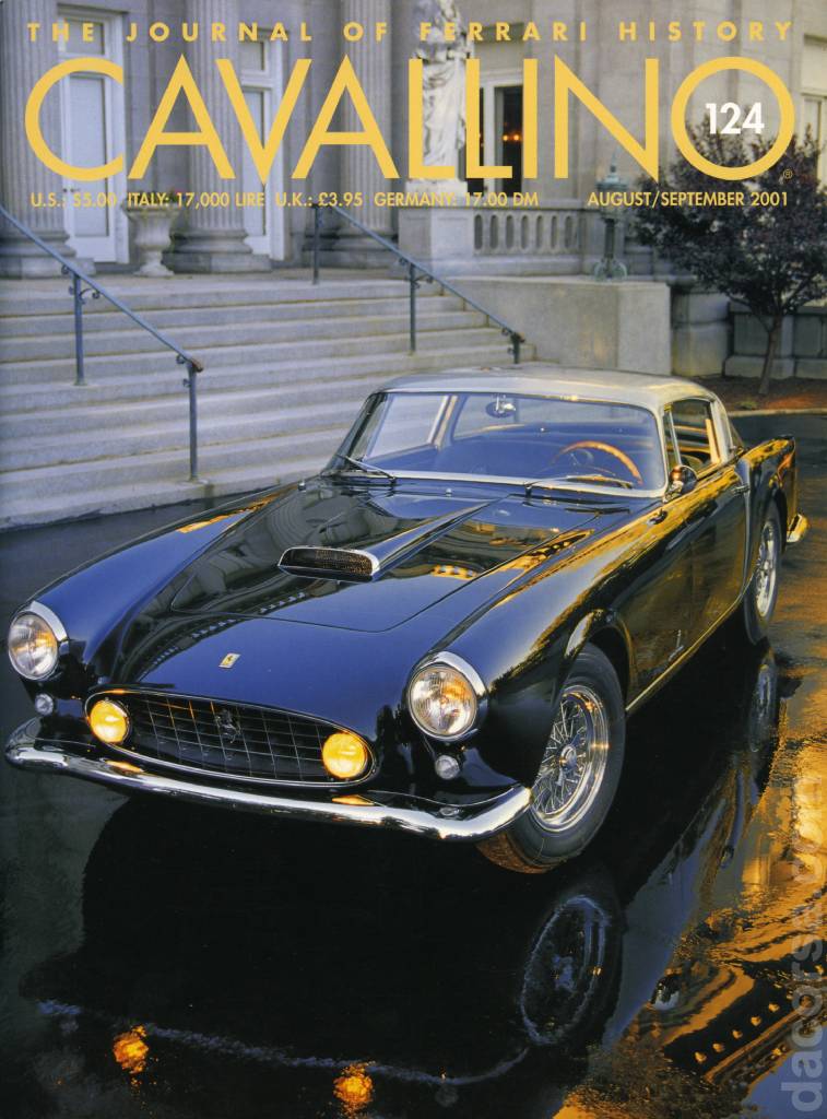 Cavallino Magazine issue 124 contains fourteen articles in american english on 80 pages bound softcover for August / September 2001. Image for Cavallino Magazine issue 124