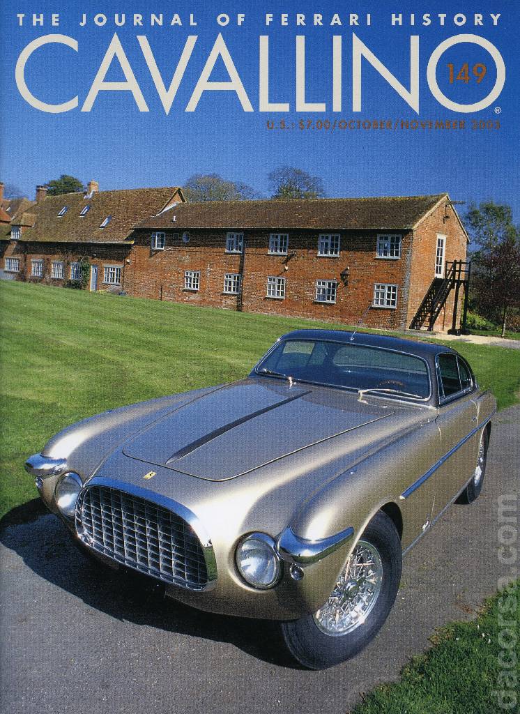 Cavallino Magazine issue 149 contains twenty articles in american english on 72 pages bound softcover for October / November 2005. Image for Cavallino Magazine issue 149