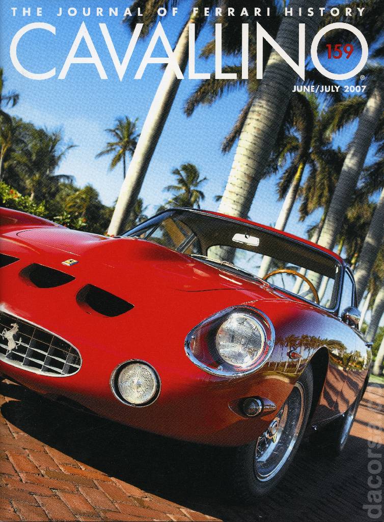 Cavallino Magazine issue 159 contains twenty articles in american english on 80 pages bound softcover for June / July 2007. Image for Cavallino Magazine issue 159