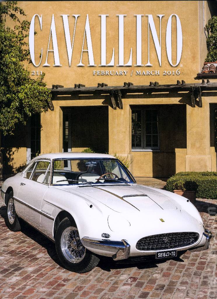 Cavallino Magazine issue 211 contains eleven articles in american english on 96 pages bound softcover for February / March 2016. Image for Cavallino Magazine issue 211