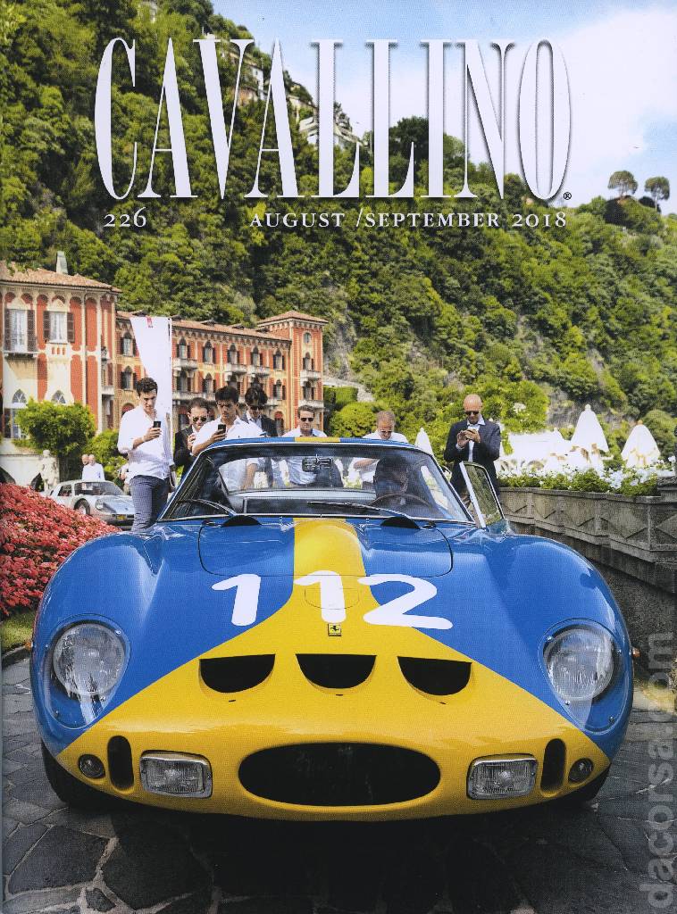Cavallino Magazine issue 226 contains sixteen articles in american english on 96 pages bound softcover for August / September 2018. Image for Cavallino Magazine issue 226