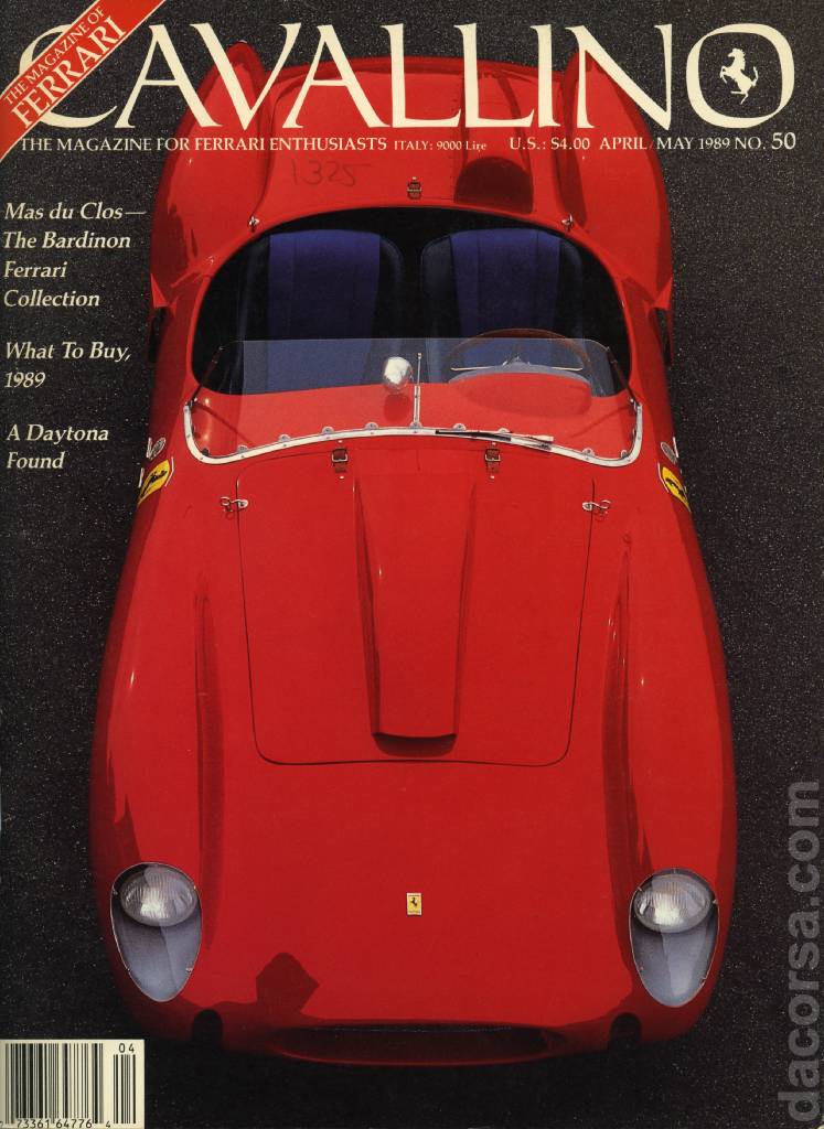 Cavallino Magazine issue 50 contains twenty one articles in american english on 72 pages bound softcover for April / May 1989. Image for Cavallino Magazine issue 50