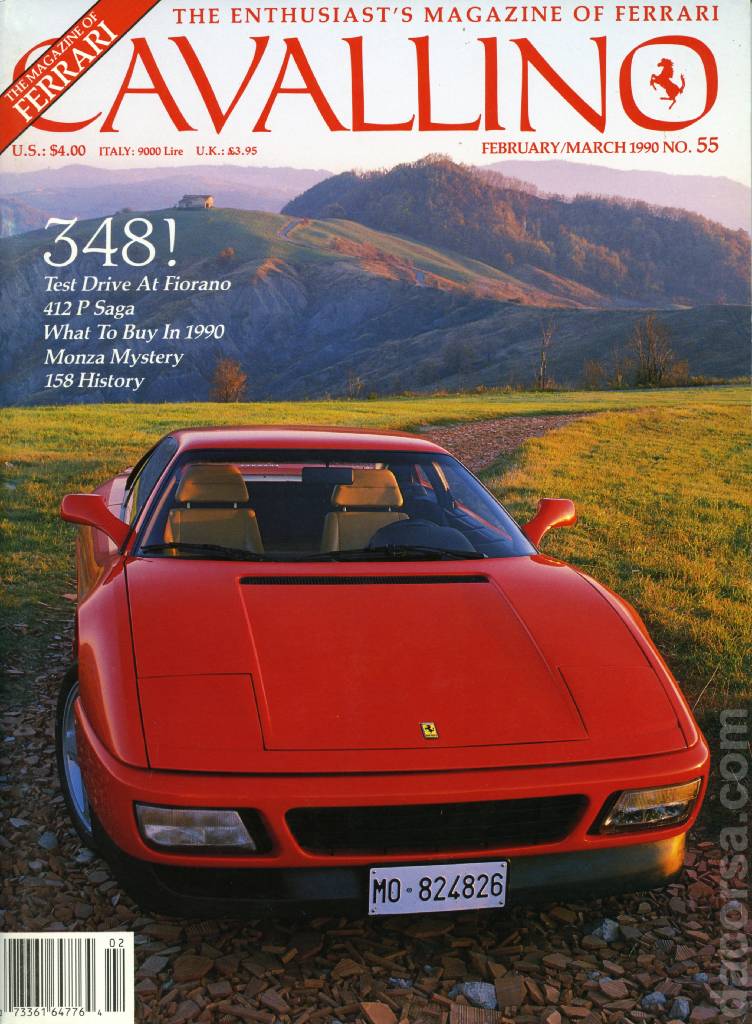Cavallino Magazine issue 55 contains twenty six articles in american english on 64 pages bound softcover for February / March 1990. Image for Cavallino Magazine issue 55