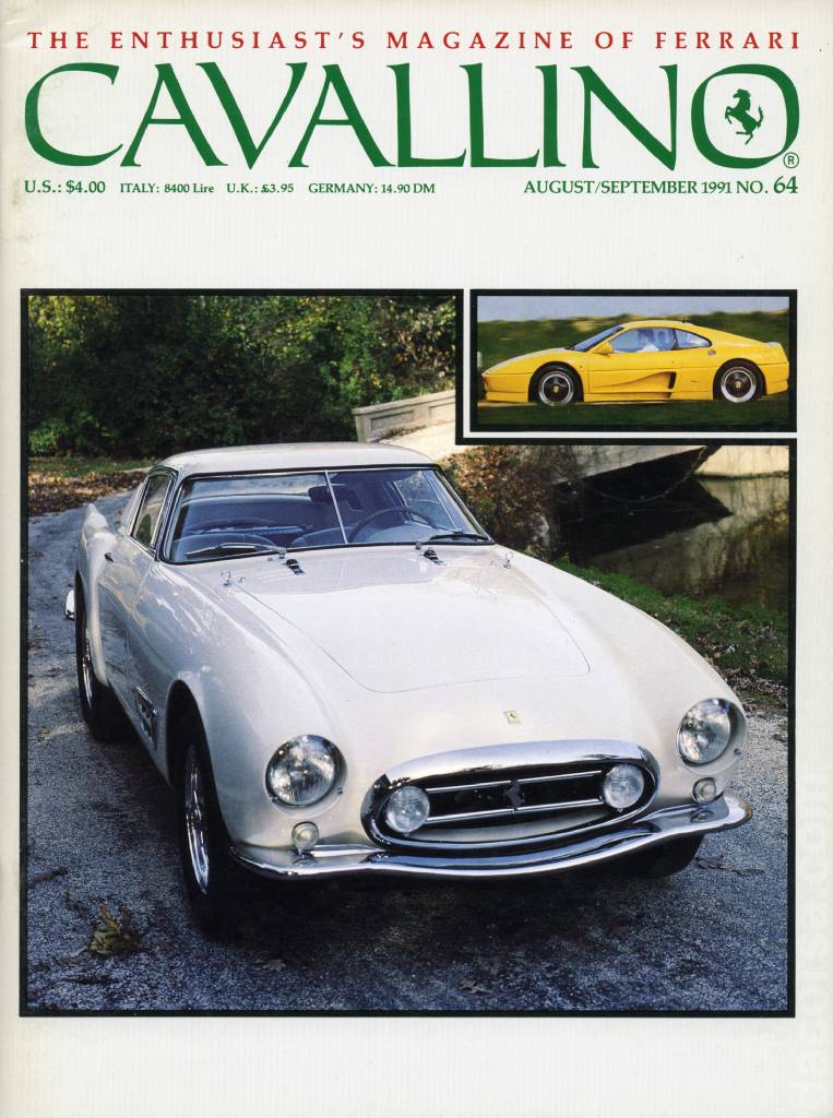 Cavallino Magazine issue 64 contains twenty one articles in american english on 56 pages bound softcover for August / September 1991. Image for Cavallino Magazine issue 64