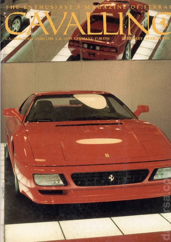 Cavallino Magazine issue 73 contains twelve articles in american english on 48 pages bound softcover for February / March 1993. Image for Cavallino Magazine issue 73