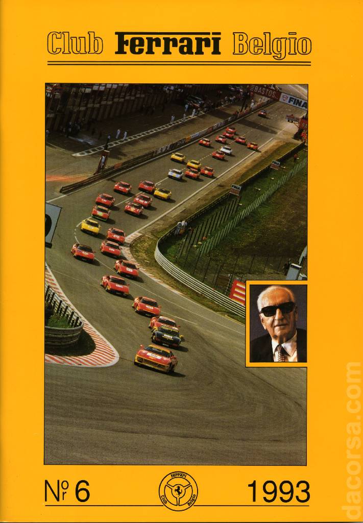 Club Ferrari Belgio issue 6 contains twenty two articles in french and dutch on 66 pages bound softcover for Club Ferrari Belgio (1993). Image for Club Ferrari Belgio issue 6