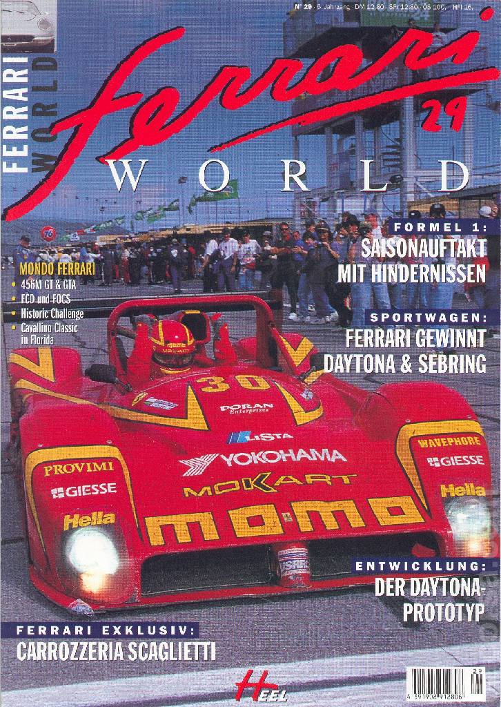 Ferrari World Deutschland issue 29 contains twenty two articles in german on 80 pages bound softcover for 8. Jahrgang (1998). Image for Ferrari World Deutschland issue 29