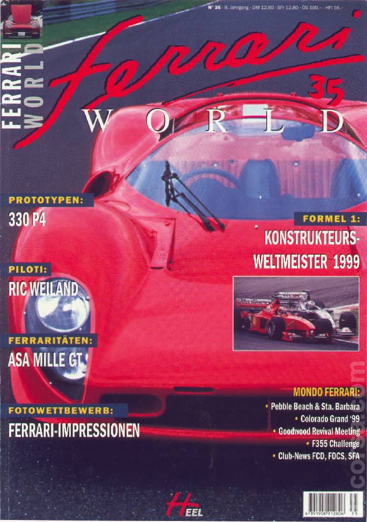 Ferrari World Deutschland issue 35 contains twenty nine articles in german on 80 pages bound softcover for 9. Jahrgang (1999). Image for Ferrari World Deutschland issue 35