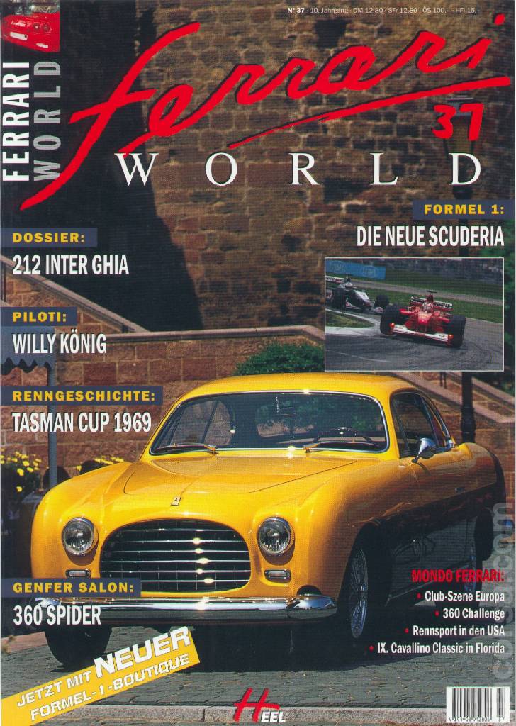 Ferrari World Deutschland issue 37 contains twenty four articles in german on 80 pages bound softcover for 10. Jahrgang (2000). Image for Ferrari World Deutschland issue 37