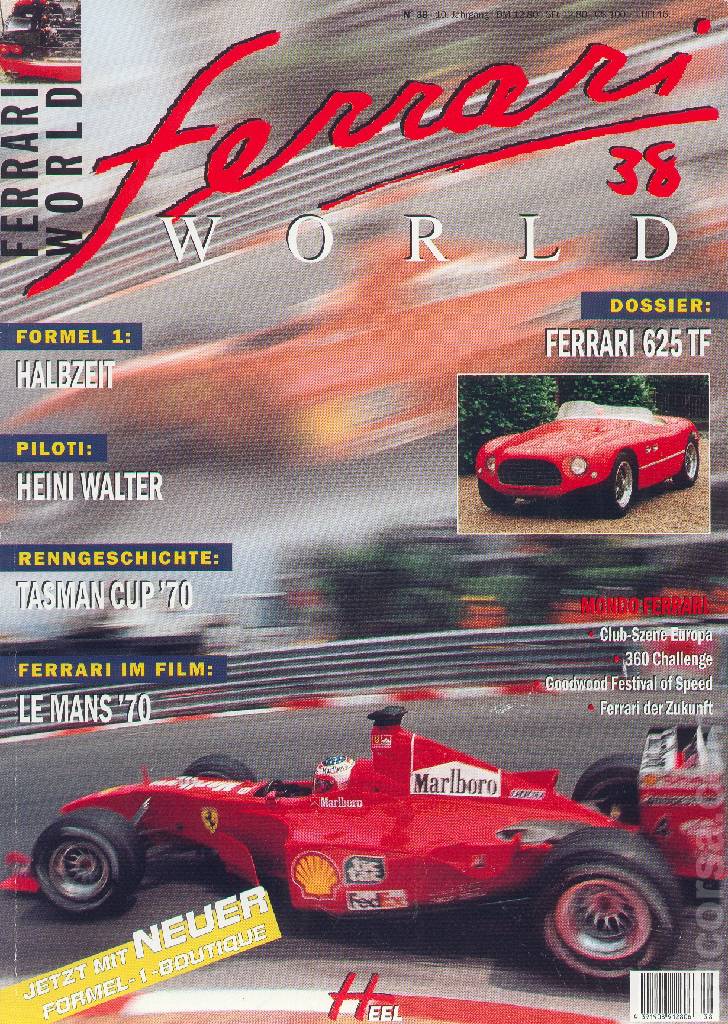 Ferrari World Deutschland issue 38 contains twenty five articles in german on 80 pages bound softcover for 10. Jahrgang (2000). Image for Ferrari World Deutschland issue 38