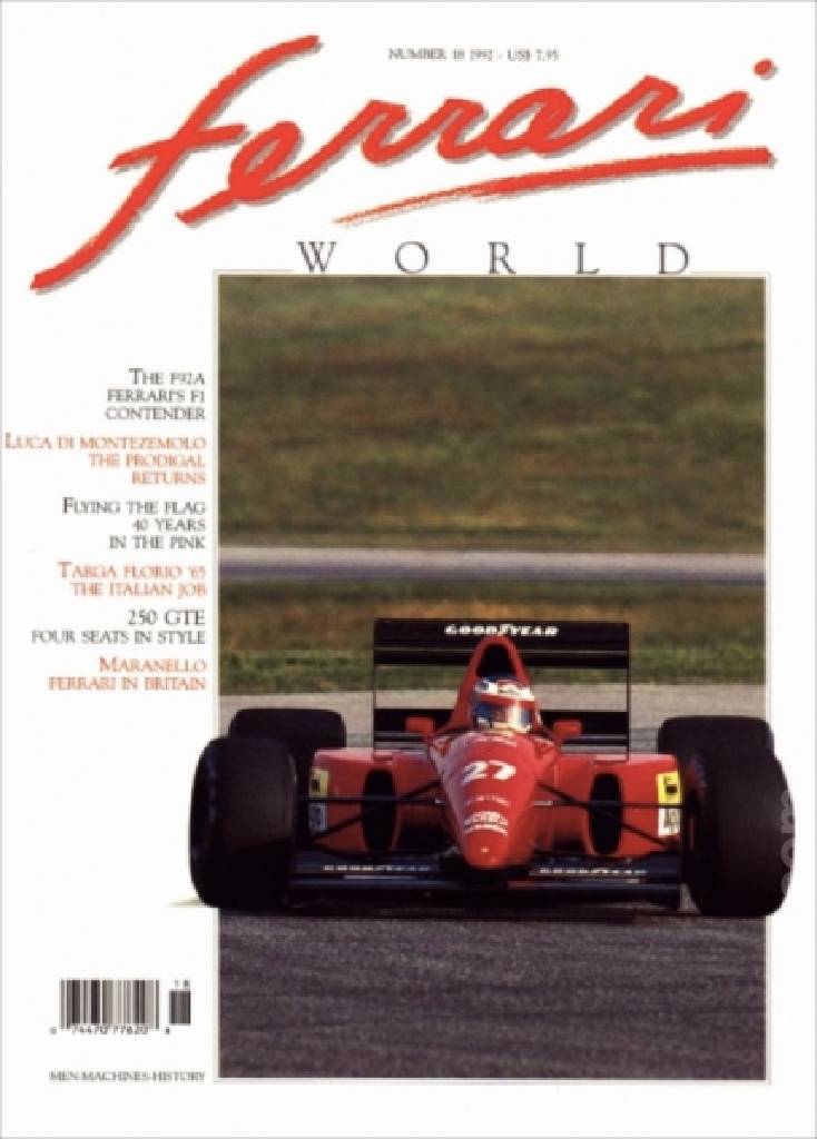 Ferrari World issue 18 contains seventeen articles in english on 80 pages bound softcover for May / June 1992. Image for Ferrari World issue 18