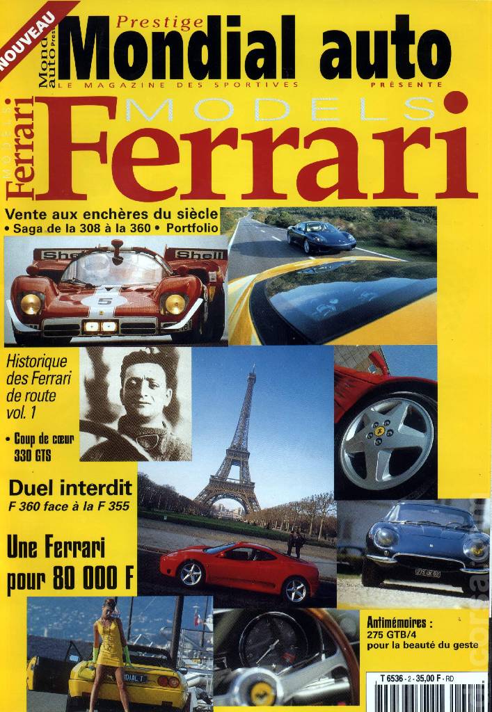 Ferrari Models (Janvier 2000) issue 2 contains twelve articles in french bound softcover as part of Auto Prestige Ferrari Models. Image for Ferrari Models (Janvier 2000) issue 2