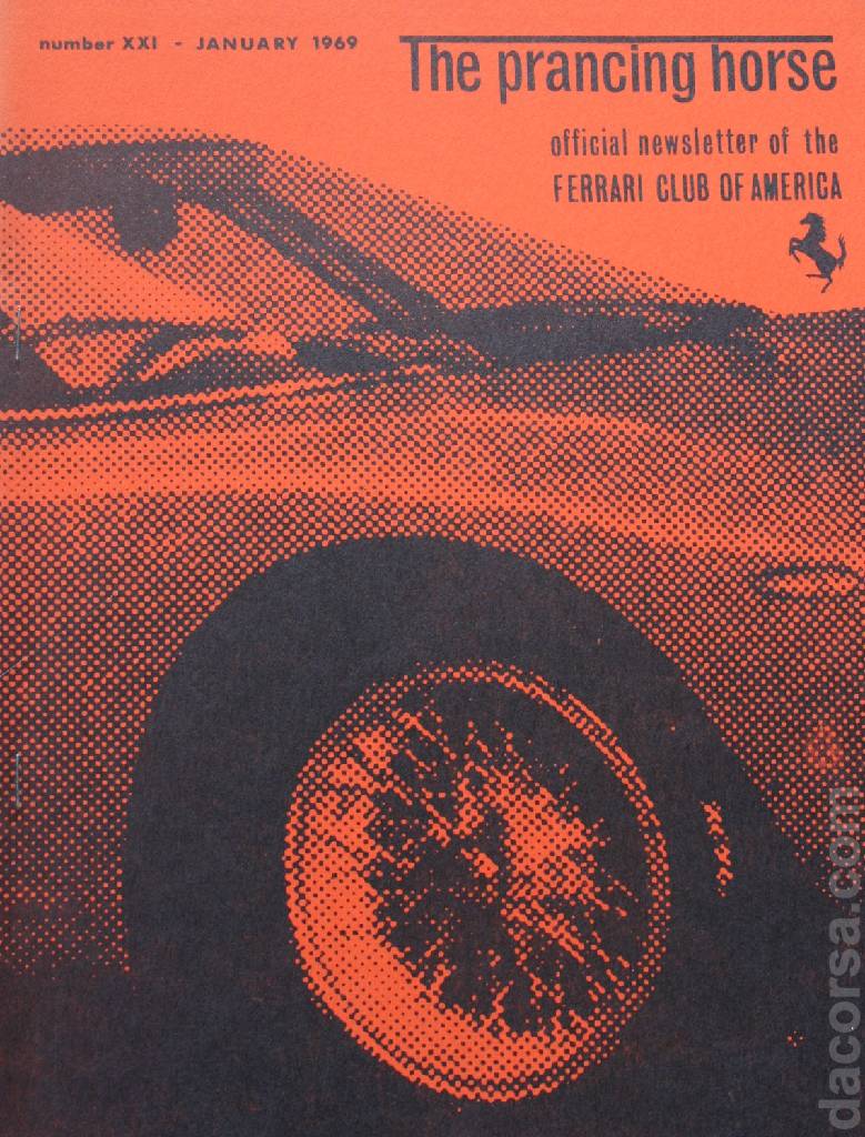 Prancing Horse issue 21 in american english for no. XXI - January 1969. Image for Prancing Horse issue 21