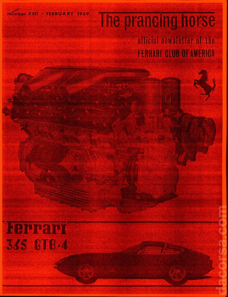 Prancing Horse issue 22 in american english for no. XXII - February 1969. Image for Prancing Horse issue 22