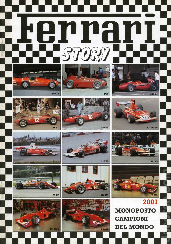 Ferrari Story (Monoposto Campioni del Mondo) issue 2001 in italian and english on 31 pages bound softcover. Image for Ferrari Story (Monoposto Campioni del Mondo) issue 2001